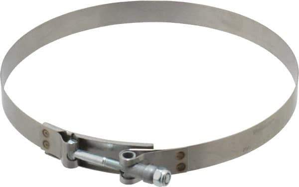 Campbell Fittings - 8" Hose, 3/4" Wide x 0.025" Thick, T-Bolt Band Clamp - Stainless Steel - Top Tool & Supply