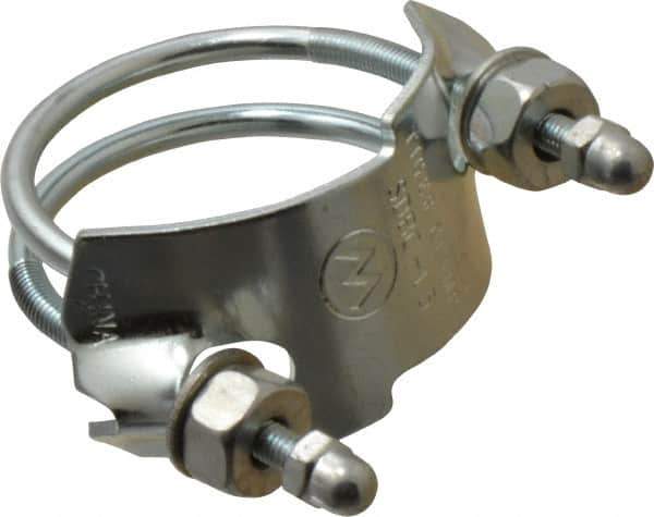 Kuriyama of America - 1-1/2" Hose, Spiral Double Bolt Hose Clamp - Plated Steel - Top Tool & Supply