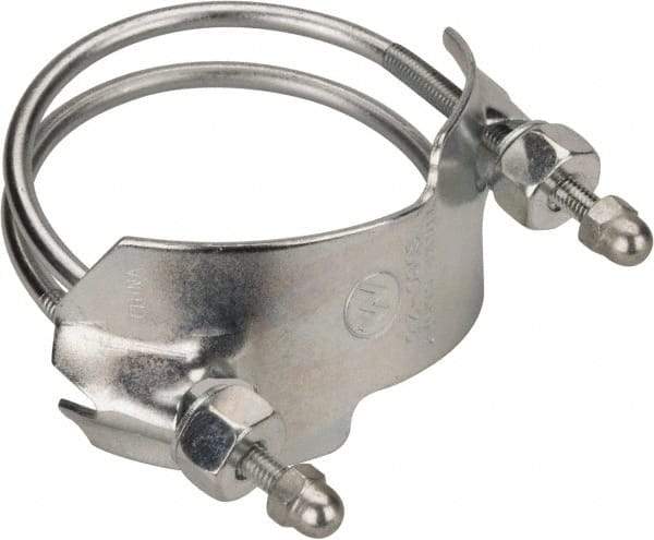 Kuriyama of America - 2-1/2" Hose, Spiral Double Bolt Hose Clamp - Plated Steel - Top Tool & Supply