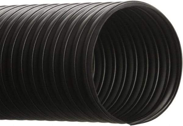 Hi-Tech Duravent - 16" ID, 50' Long, Thermoplastic Rubber Blower & Duct Hose - Black, 21" Bend Radius, 4 In/Hg, 2 Max psi, -65 to 275°F, Chemical Resistant - Top Tool & Supply