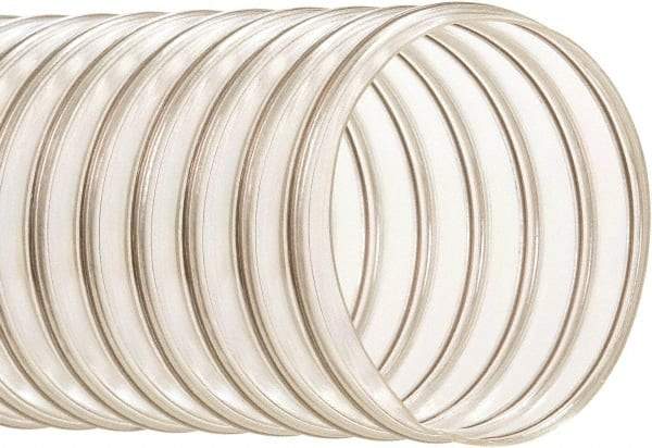 Hi-Tech Duravent - 10" ID, 50' Long, Polyurethane Blower & Duct Hose - Clear, 11-1/4" Bend Radius, 6 In/Hg, 9 Max psi, -65 to 200°F, Oil and Gas Resistant - Top Tool & Supply