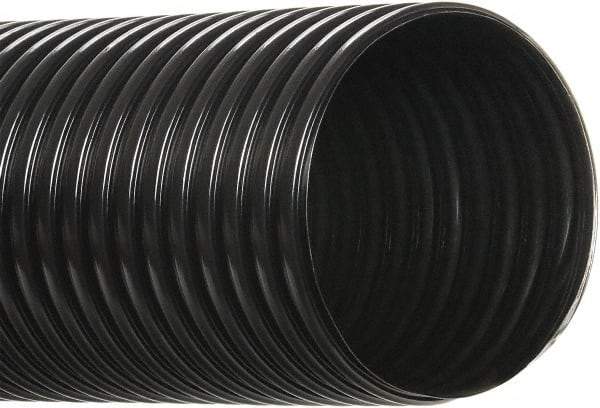 Hi-Tech Duravent - 4" ID, 50' Long, Polyethylene Blower & Duct Hose - Black, 5-3/4" Bend Radius, 3 In/Hg, 5 Max psi, -30 to 160°F, UV Resistant - Top Tool & Supply