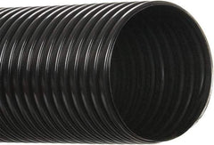 Hi-Tech Duravent - 1-1/4" ID, 50' Long, Polyethylene Blower & Duct Hose - Black, 2" Bend Radius, 18 In/Hg, 22 Max psi, -30 to 160°F, UV Resistant - Top Tool & Supply