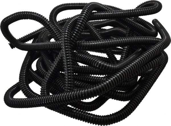 Hi-Tech Duravent - 3/4" ID, 25' Long, Polyethylene Blower & Duct Hose - Black, 1-1/2" Bend Radius, 26 In/Hg, 40 Max psi, -30 to 160°F, UV Resistant - Top Tool & Supply