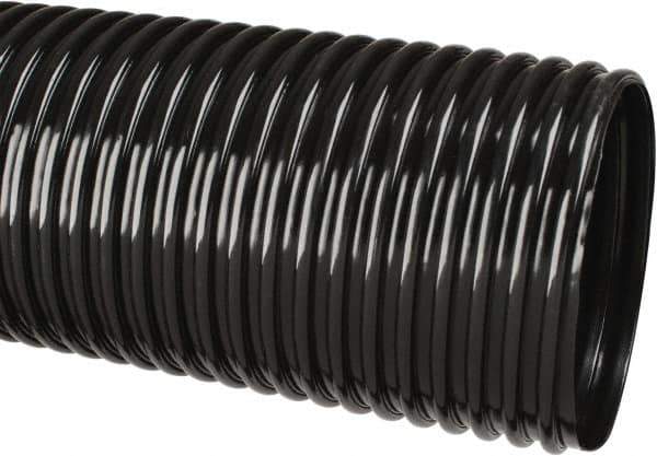 Hi-Tech Duravent - 4" ID, 25' Long, Polyethylene Blower & Duct Hose - Black, 5-3/4" Bend Radius, 3 In/Hg, 5 Max psi, -30 to 160°F, UV Resistant - Top Tool & Supply