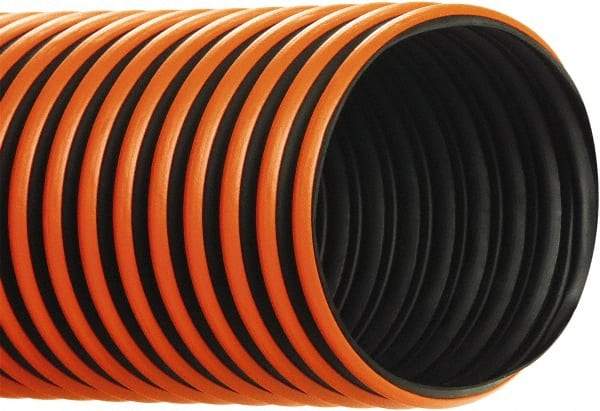 Hi-Tech Duravent - 3" ID, 50' Long, Thermoplastic Rubber Blower & Duct Hose - Black, 4-1/4" Bend Radius, 15 In/Hg, 10 Max psi, -60 to 300°F, Chemical and Abrasion Resistant - Top Tool & Supply