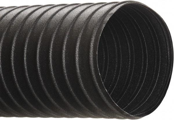 Hi-Tech Duravent - 6" ID, 25' Long, Steel Blower & Duct Hose - Black, 7.9" Bend Radius, 14 In/Hg, 25 Max psi, -40 to 250°F, Chemical and Abrasion Resistant - Top Tool & Supply