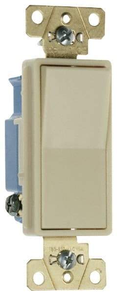 Pass & Seymour - 3 Pole, 120 to 277 VAC, 20 Amp, Rocker, Wall and Dimmer Light Switch - 1.3 Inch Wide x 4.2 Inch High - Top Tool & Supply