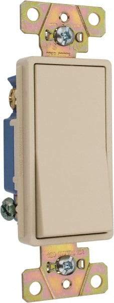 Pass & Seymour - 3 Pole, 120 to 277 VAC, 15 Amp, Specification Grade, Rocker, Wall and Dimmer Light Switch - 1.3 Inch Wide x 4.2 Inch High - Top Tool & Supply