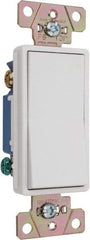 Pass & Seymour - 3 Pole, 120 to 277 VAC, 15 Amp, Specification Grade, Rocker, Wall and Dimmer Light Switch - 1.3 Inch Wide x 4.2 Inch High - Top Tool & Supply