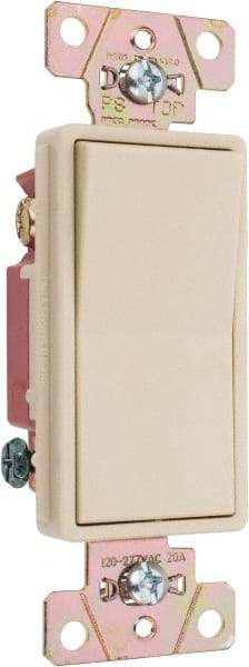 Pass & Seymour - 3 Pole, 120 to 277 VAC, 20 Amp, Specification Grade, Rocker, Wall and Dimmer Light Switch - 1.3 Inch Wide x 4.2 Inch High - Top Tool & Supply