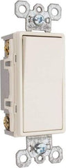 Pass & Seymour - 4 Pole, 120 to 277 VAC, 15 Amp, Specification Grade, Rocker, Wall and Dimmer Light Switch - 1.43 Inch Wide x 4.19 Inch High - Top Tool & Supply