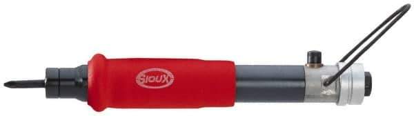 Sioux Tools - 1/4" Bit Holder, 800 RPM, Inline Handle Air Screwdriver - 5 to 50 In/Lb Torque, 8 CFM - Top Tool & Supply