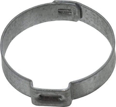 Oetiker - 28.5 to 31.6mm, Zinc-Plated 1-Ear Clamp - 1-1/4" Noml Size, 10mm Inner Width, 7mm Wide x 0.75mm Thick, Carbon Steel - Top Tool & Supply