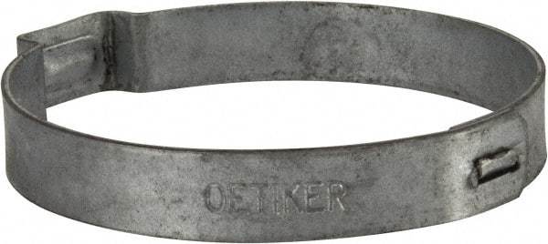 Oetiker - 37.9 to 41mm, Zinc-Plated 1-Ear Clamp - 1-5/8" Noml Size, 10mm Inner Width, 7mm Wide x 0.75mm Thick, Carbon Steel - Top Tool & Supply