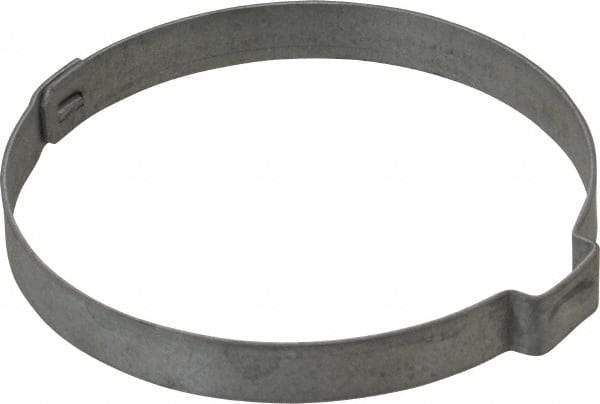 Oetiker - 54.4 to 57.5mm, Zinc-Plated 1-Ear Clamp - 2-1/4" Noml Size, 10mm Inner Width, 7mm Wide x 0.75mm Thick, Carbon Steel - Top Tool & Supply