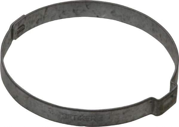 Oetiker - 55.9 to 59mm, Zinc-Plated 1-Ear Clamp - 2-5/16" Noml Size, 10mm Inner Width, 7mm Wide x 0.75mm Thick, Carbon Steel - Top Tool & Supply