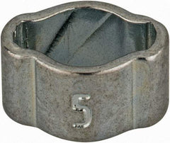 Oetiker - 3.4 to 5mm, Zinc-Plated 2-Ear Clamp - 3/16" Noml Size, 2.51mm Inner Width, 5mm Wide x 0.7mm Thick, Carbon Steel - Top Tool & Supply