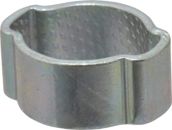 Oetiker - 8.1 to 11mm, Zinc-Plated 2-Ear Clamp - 3/8" Noml Size, 4.55mm Inner Width, 7mm Wide x 1mm Thick, Carbon Steel - Top Tool & Supply