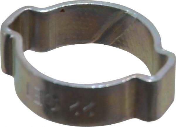 Oetiker - 18 to 22mm, Zinc-Plated 2-Ear Clamp - 13/16" Noml Size, 6.28mm Inner Width, 9mm Wide x 1.5mm Thick, Carbon Steel - Top Tool & Supply