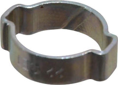 Oetiker - 18 to 22mm, Zinc-Plated 2-Ear Clamp - 13/16" Noml Size, 6.28mm Inner Width, 9mm Wide x 1.5mm Thick, Carbon Steel - Top Tool & Supply