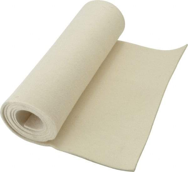 Made in USA - 1/8 Inch Thick x 60 Inch Wide x 12 Inch Long, Pressed Wool Felt Sheet - 2 Lbs/Square Yd., White, 500 psi - Top Tool & Supply