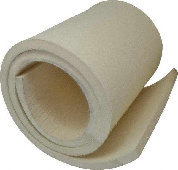 Made in USA - 5/8 Inch Thick x 60 Inch Wide x 12 Inch Long, Pressed Wool Felt Sheet - 10 Lbs/Square Yd., White, 500 psi - Top Tool & Supply