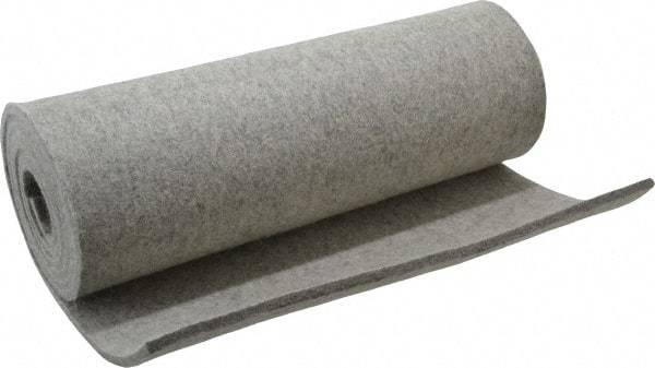 Made in USA - 3/16 Inch Thick x 60 Inch Wide x 12 Inch Long, Pressed Wool Felt Sheet - 3 Lbs/Square Yd., Gray, 400 psi - Top Tool & Supply