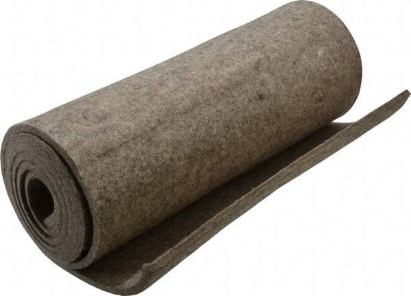 Made in USA - 1/4 Inch Thick x 60 Inch Wide x 12 Inch Long, Pressed Wool Felt Sheet - 4 Lbs/Square Yd., Gray, 400 psi - Top Tool & Supply