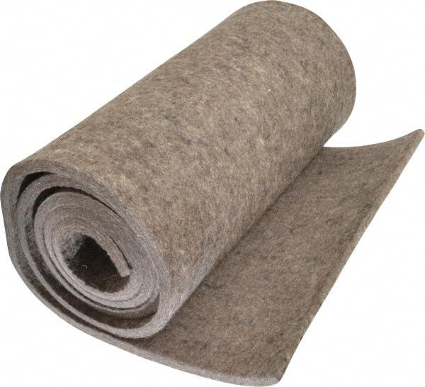 Made in USA - 3/8 Inch Thick x 60 Inch Wide x 12 Inch Long, Pressed Wool Felt Sheet - 6 Lbs/Square Yd., Gray, 400 psi - Top Tool & Supply