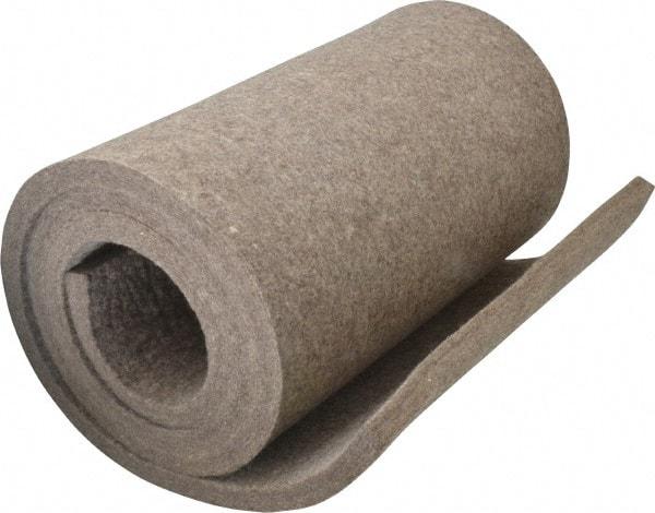 Made in USA - 1/2 Inch Thick x 60 Inch Wide x 12 Inch Long, Pressed Wool Felt Sheet - 8 Lbs/Square Yd., Gray, 400 psi - Top Tool & Supply