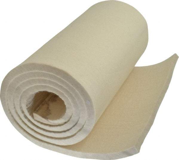 Made in USA - 1/2 Inch Thick x 66 Inch Wide x 12 Inch Long, Pressed Wool Felt Sheet - 6 Lbs/Square Yd., White, 400 psi - Top Tool & Supply