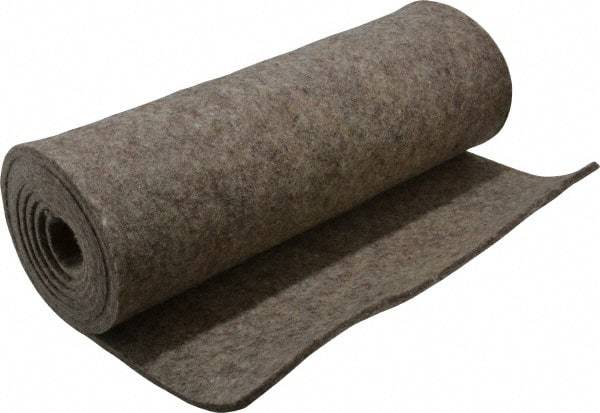 Made in USA - 3/16 Inch Thick x 72 Inch Wide x 12 Inch Long, Pressed Wool Felt Sheet - 2.3 Lbs/Square Yd., Gray, 250 psi - Top Tool & Supply