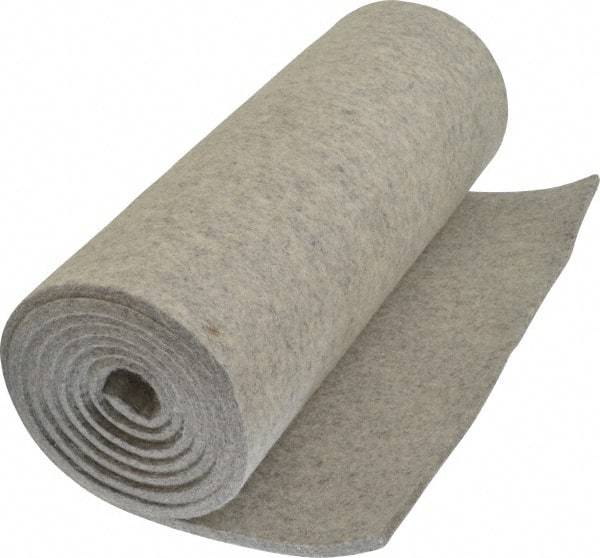 Made in USA - 1/4 Inch Thick x 72 Inch Wide x 12 Inch Long, Pressed Wool Felt Sheet - 3.1 Lbs/Square Yd., Gray, 250 psi - Top Tool & Supply