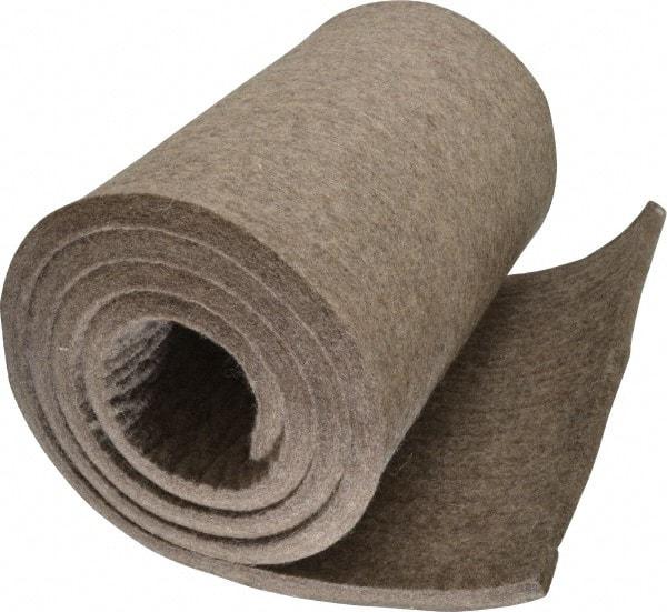 Made in USA - 1/2 Inch Thick x 72 Inch Wide x 12 Inch Long, Pressed Wool Felt Sheet - 6.1 Lbs/Square Yd., Gray, 250 psi - Top Tool & Supply