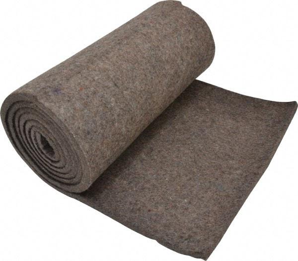 Made in USA - 3/8 Inch Thick x 72 Inch Wide x 12 Inch Long, Pressed Wool Felt Sheet - 3.2 Lbs/Square Yd., Gray, 75 psi - Top Tool & Supply