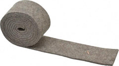 Made in USA - 1/8 Inch Thick x 2 Inch Wide x 5 Ft. Long, Felt Stripping - Gray, Plain Backing - Top Tool & Supply