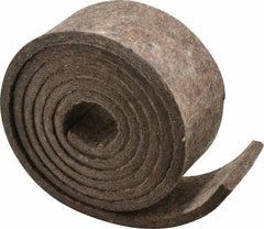 Made in USA - 1/4 Inch Thick x 2 Inch Wide x 5 Ft. Long, Felt Stripping - Gray, Plain Backing - Top Tool & Supply