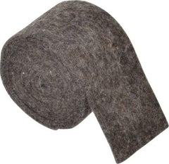 Made in USA - 1/8 Inch Thick x 2 Inch Wide x 5 Ft. Long, Felt Stripping - Gray, Plain Backing - Top Tool & Supply