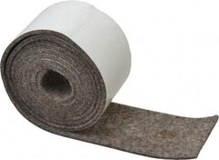 Made in USA - 1/8 Inch Thick x 2 Inch Wide x 5 Ft. Long, Felt Stripping - Gray, Adhesive Backing - Top Tool & Supply