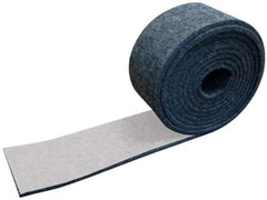 Made in USA - 1/4 Inch Thick x 1-1/2 Inch Wide x 5 Ft. Long, Felt Stripping - Gray, Adhesive Backing - Top Tool & Supply