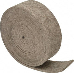 Made in USA - 1/8 Inch Thick x 1-1/2 Inch Wide x 10 Ft. Long, Felt Stripping - Gray, Plain Backing - Top Tool & Supply