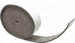 Made in USA - 1/8 Inch Thick x 1-1/2 Inch Wide x 10 Ft. Long, Felt Stripping - Gray, Adhesive Backing - Top Tool & Supply