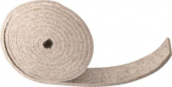 Made in USA - 1/4 Inch Thick x 2 Inch Wide x 10 Ft. Long, Felt Stripping - Gray, Adhesive Backing - Top Tool & Supply