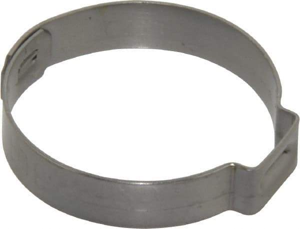 Oetiker - 27 to 30.1mm, 1-Ear Clamp - 1-3/16" Noml Size, 10mm Inner Width, 7mm Wide x 0.6mm Thick, Stainless Steel - Top Tool & Supply