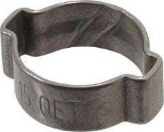 Oetiker - 12.5 to 15mm, 2 Ear Clamp - 9/16" Nominal Size - Top Tool & Supply