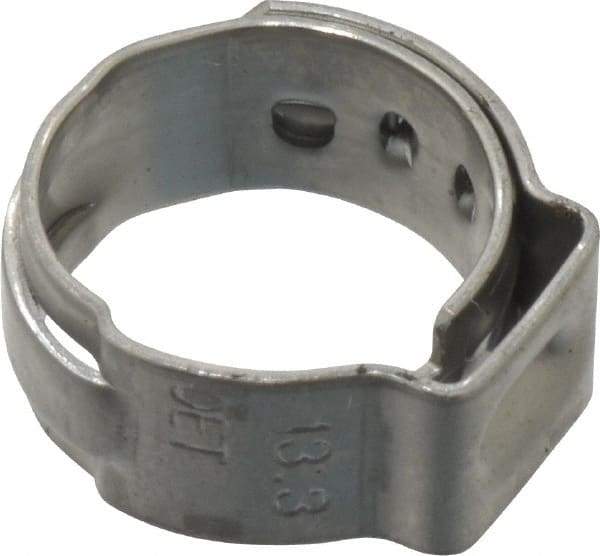 Oetiker - Stepless Ear Clamp - 1/2" Noml Size, 8mm Inner Width, 7mm Wide x 0.6mm Thick, Stainless Steel - Top Tool & Supply