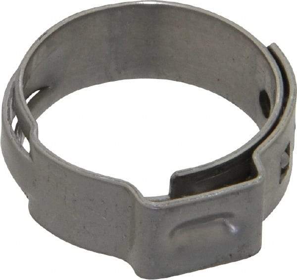 Oetiker - Stepless Ear Clamp - 11/16" Noml Size, 8mm Inner Width, 7mm Wide x 0.6mm Thick, Stainless Steel - Top Tool & Supply