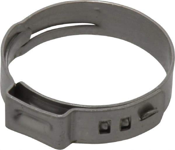 Oetiker - Stepless Ear Clamp - 1" Noml Size, 10mm Inner Width, 7mm Wide x 0.6mm Thick, Stainless Steel - Top Tool & Supply