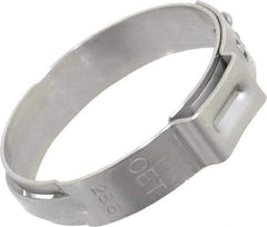 Oetiker - Stepless Ear Clamp - 1-1/8" Noml Size, 10mm Inner Width, 7mm Wide x 0.6mm Thick, Stainless Steel - Top Tool & Supply